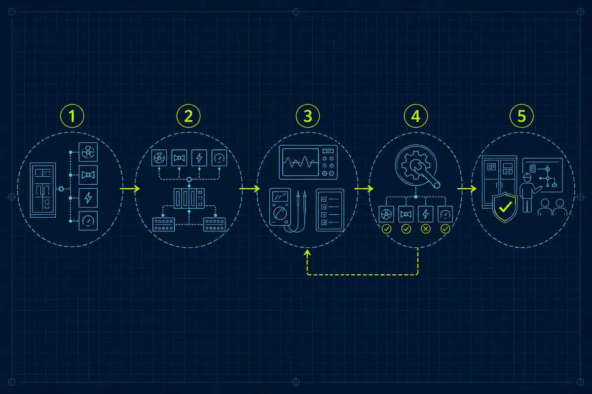 Процесс выполнения услуги: Пусконаладка и интеграция