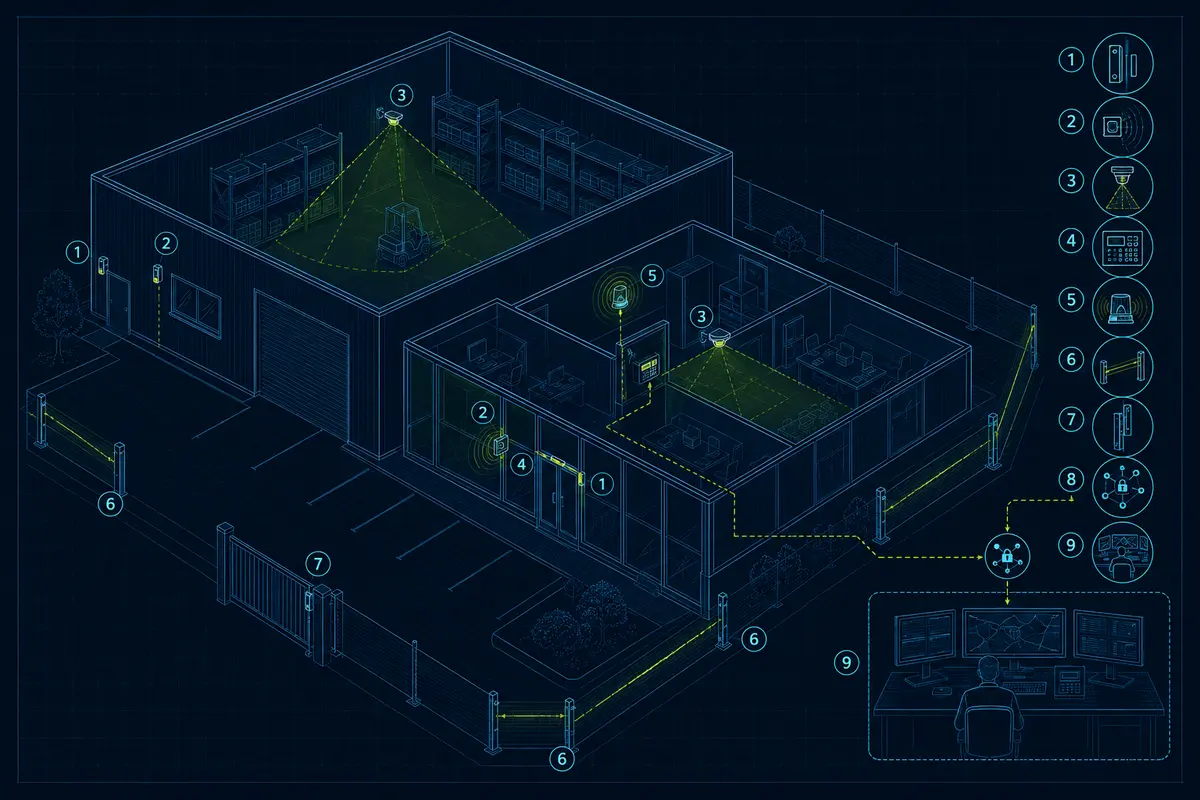 Архитектурная Blueprint-схема: Охранная сигнализация